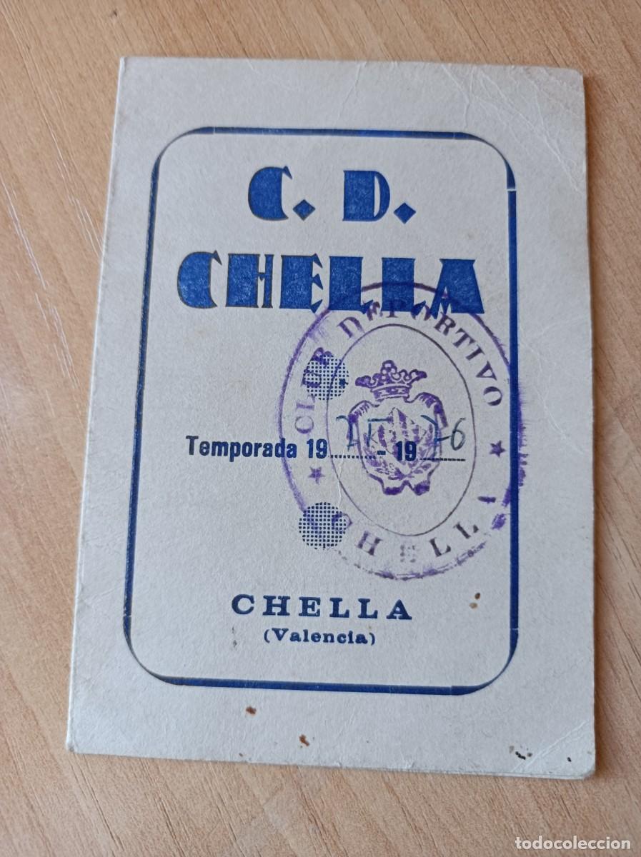 Sports collectibles: Carnet C. D. Chella (Valencia) 1975-76