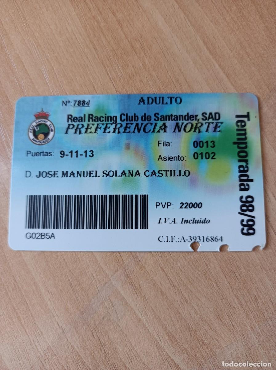 Sammelleidenschaft Sport: Carnet R&aacute;cing de Santander 1998-99