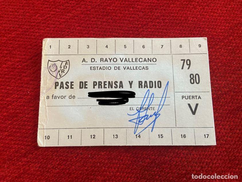 Sammelleidenschaft Sport: R25701 CARNET PASE DE PRENSA Y RADIO RAYO VALLECANO ESTADIO DE VALLECAS 79 80 1979 1980 SOCIO ABONO