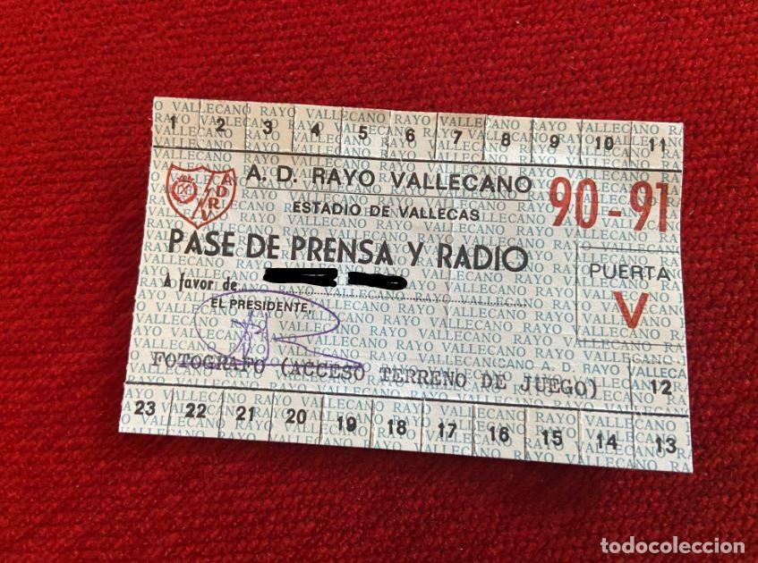 Sammelleidenschaft Sport: R25713 CARNET PASE DE PRENSA Y RADIO RAYO VALLECANO ESTADIO DE VALLECAS 90 91 1990 1991 SOCIO ABONO