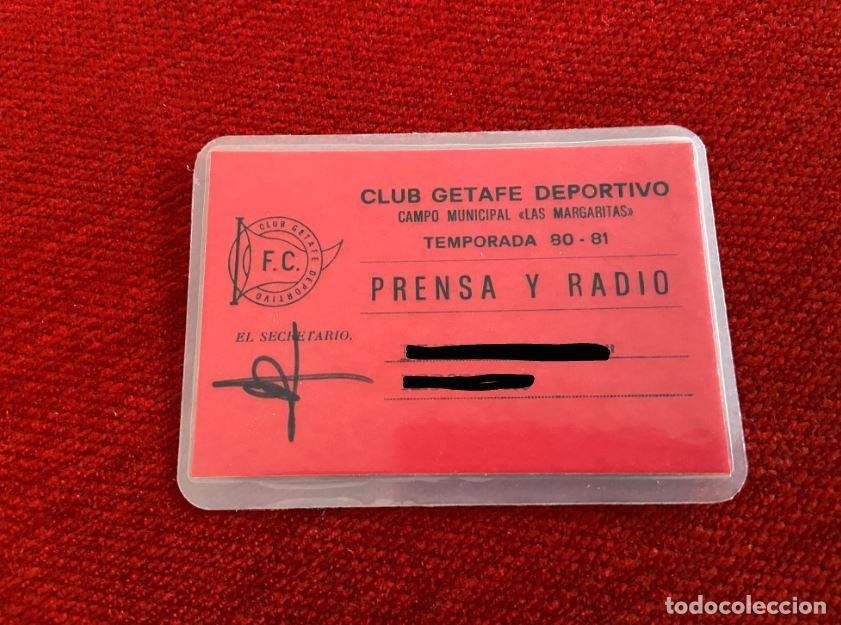 Sammelleidenschaft Sport: R25718 CARNET PASE DE PRENSA RADIO GETAFE DEPORTIVO CAMPO LAS MARGARITAS 80 81 1980 1981 SOCIO ABONO