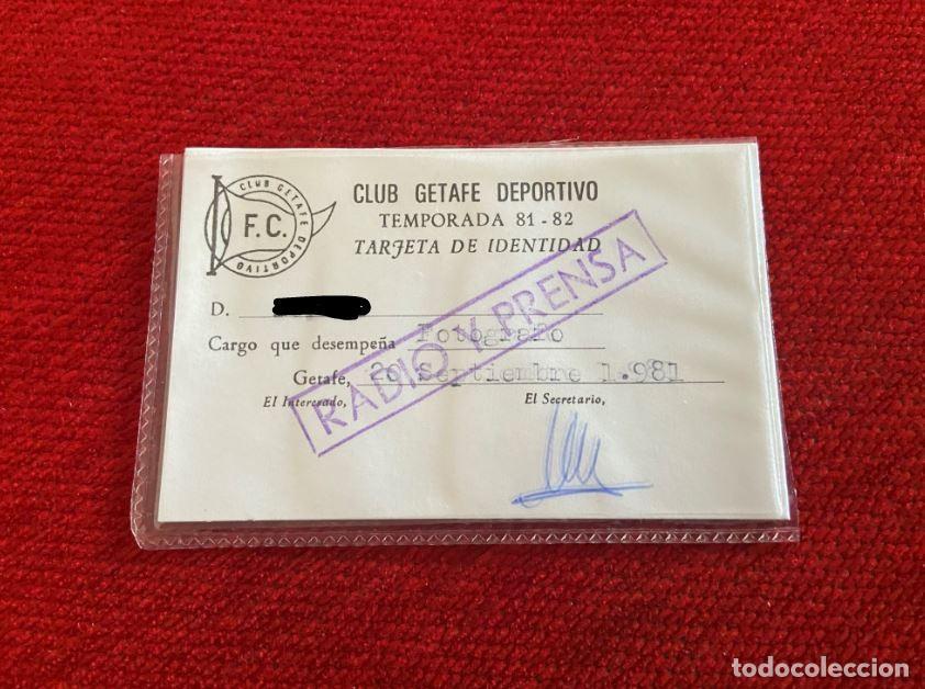 Sammelleidenschaft Sport: R25719 CARNET PASE DE PRENSA RADIO GETAFE DEPORTIVO CAMPO LAS MARGARITAS 81 82 1981 1982 SOCIO ABONO