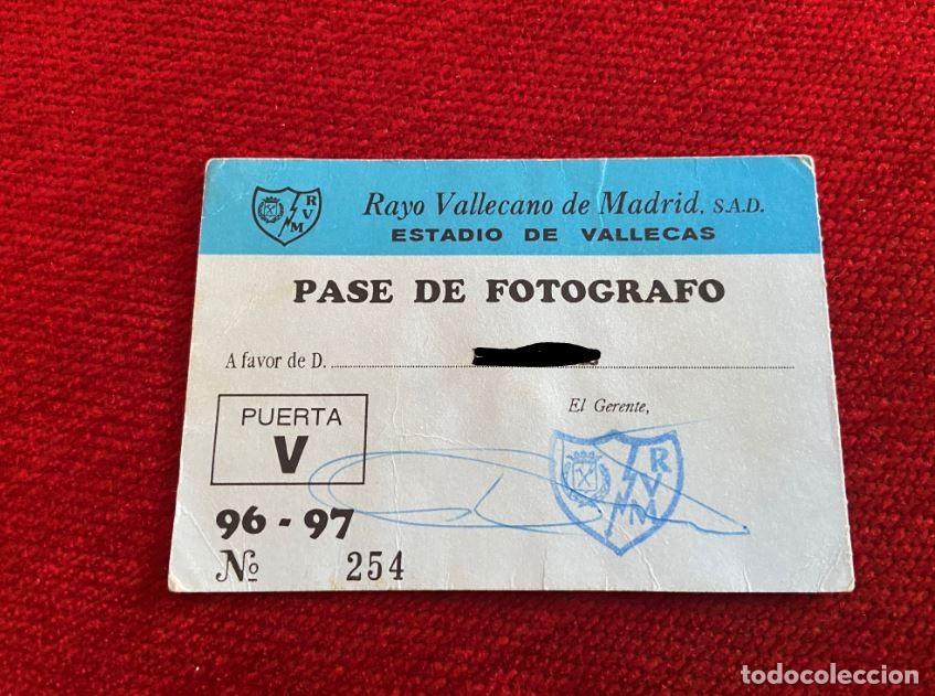 Sammelleidenschaft Sport: R25732 CARNET PASE DE PRENSA RAYO VALLECANO ESTADIO DE VALLECAS 96 97 1996 1997 SOCIO ABONO