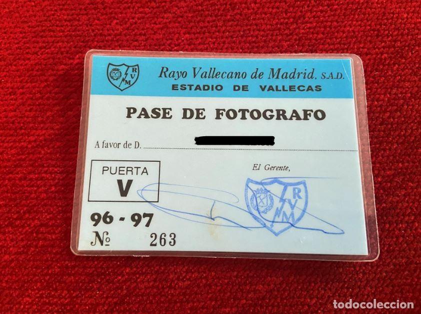 Sammelleidenschaft Sport: R25733 CARNET PASE DE PRENSA RAYO VALLECANO ESTADIO DE VALLECAS 96 97 1996 1997 SOCIO ABONO