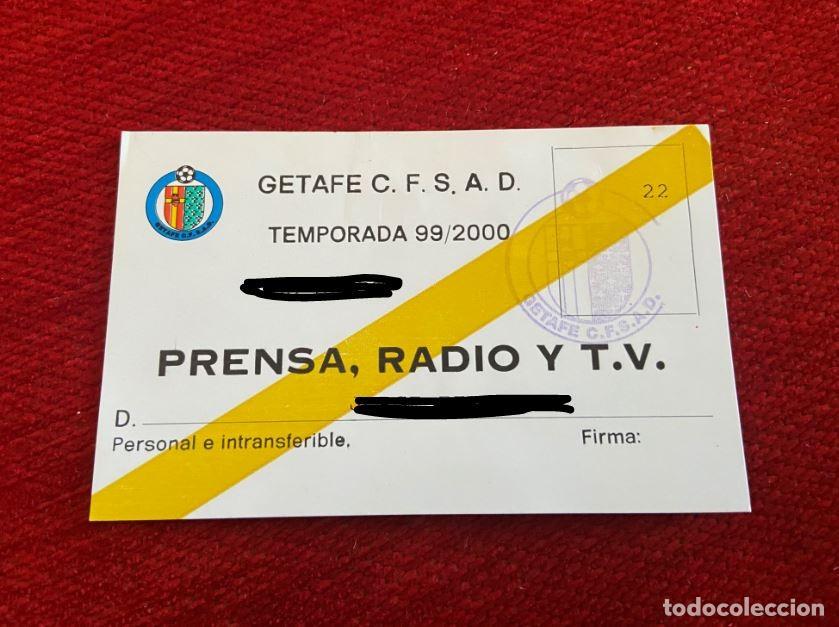 Sammelleidenschaft Sport: R25798 CARNET PASE DE PRENSA GETAFE DEPORTIVO TEMPORADA 1999 2000 SOCIO ABONO