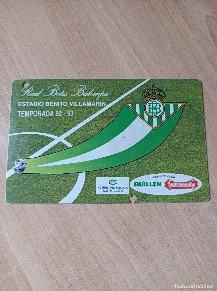 Sports collectibles: Carnet Real Betis 1992-93