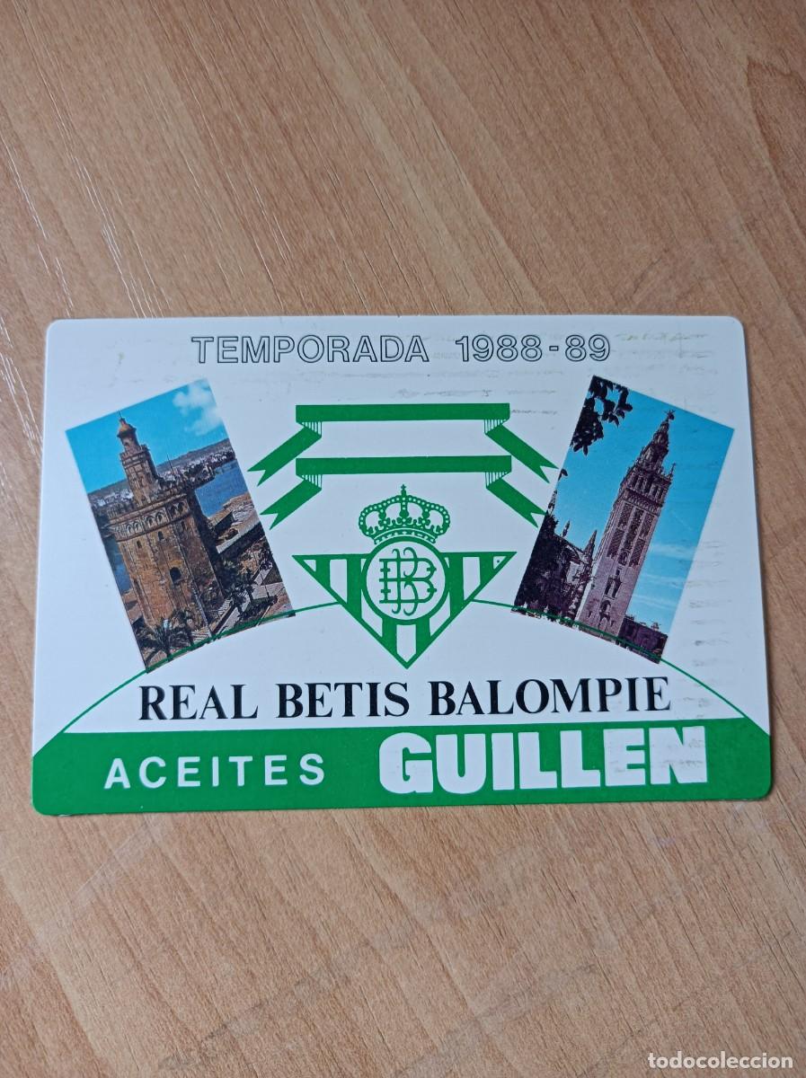 Sports collectibles: Carnet Real Betis 1988-89