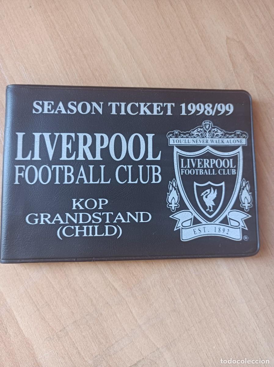 Sammelleidenschaft Sport: Carnet Liverpool FC, 1998-99, lleno de entradas