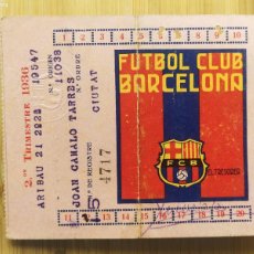 Coleccionismo deportivo: FC BARCELONA - CARNET DE SOCIO DE FUTBOL - AÑO 1936 - 2º TRIMESTRE - ROSADO -VER FOTOS-(108.140)