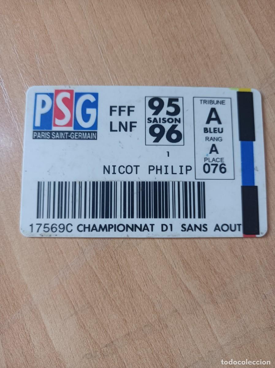 Sammelleidenschaft Sport: Carnet PSG, 1995-96, Francia