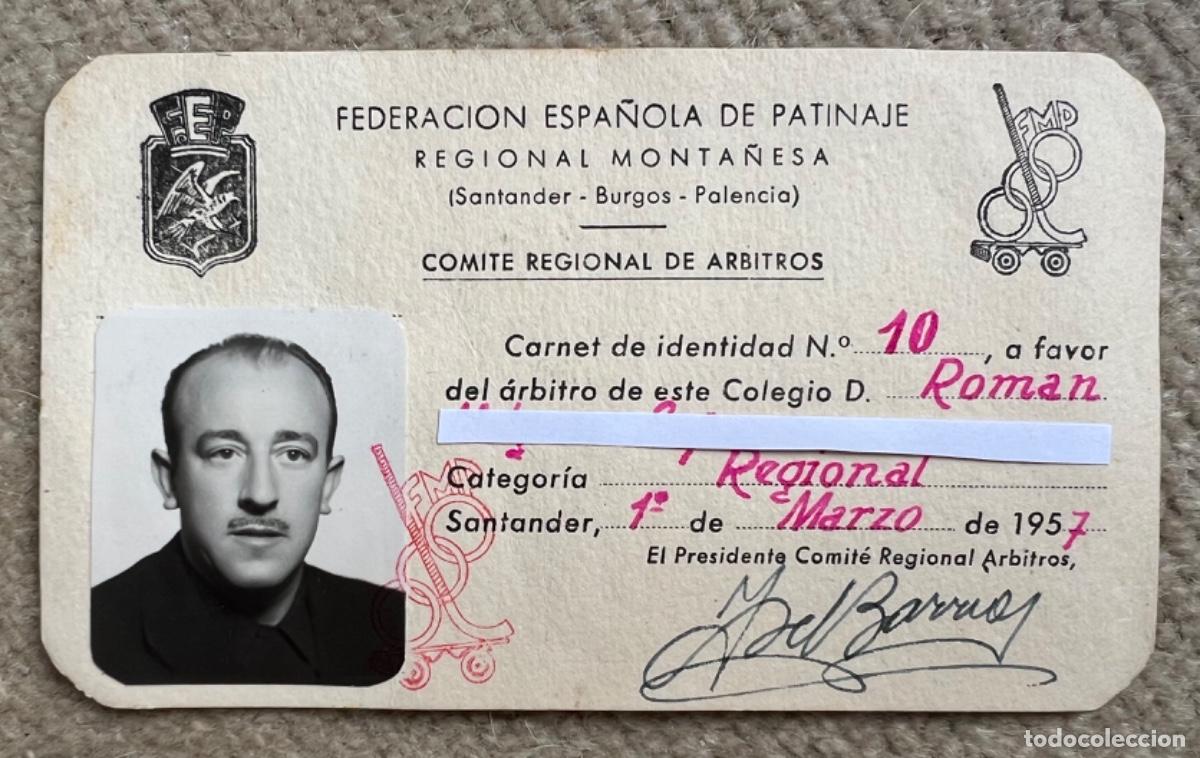 Sammelleidenschaft Sport: Carnet &Aacute;rbitro Federaci&oacute;n Espa&ntilde;ola de Patinaje - Regional Monta&ntilde;esa (Santander, Burgos, Palencia)
