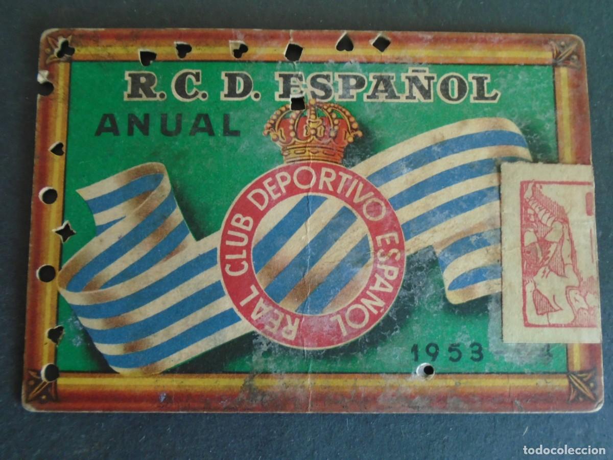Sammelleidenschaft Sport: (F-240410)CARNET ANUAL R.C.D.ESPA&Ntilde;OL 1953-54 VI&Ntilde;ETA JUPITER