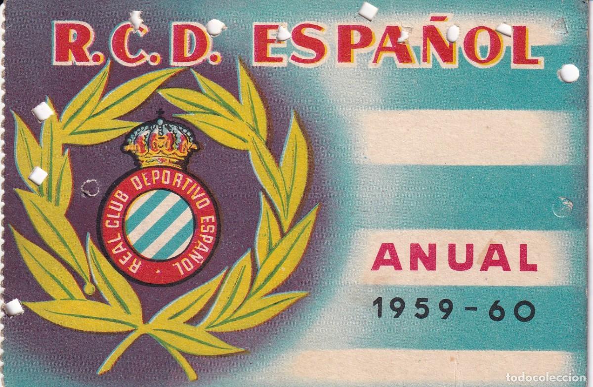 Sports collectibles: CARNET DE FUTBOL REAL CLUB DEPORTIVO ESPA&Ntilde;OL TEMPORADA 1959-1960 (ANUAL)