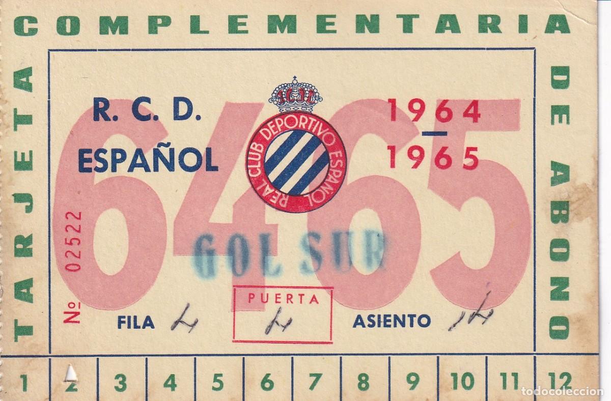 Sammelleidenschaft Sport: CARNET DE FUTBOL REAL CLUB DEPORTIVO ESPA&Ntilde;OL TEMPORADA 1964-1965 (GOL SUR)
