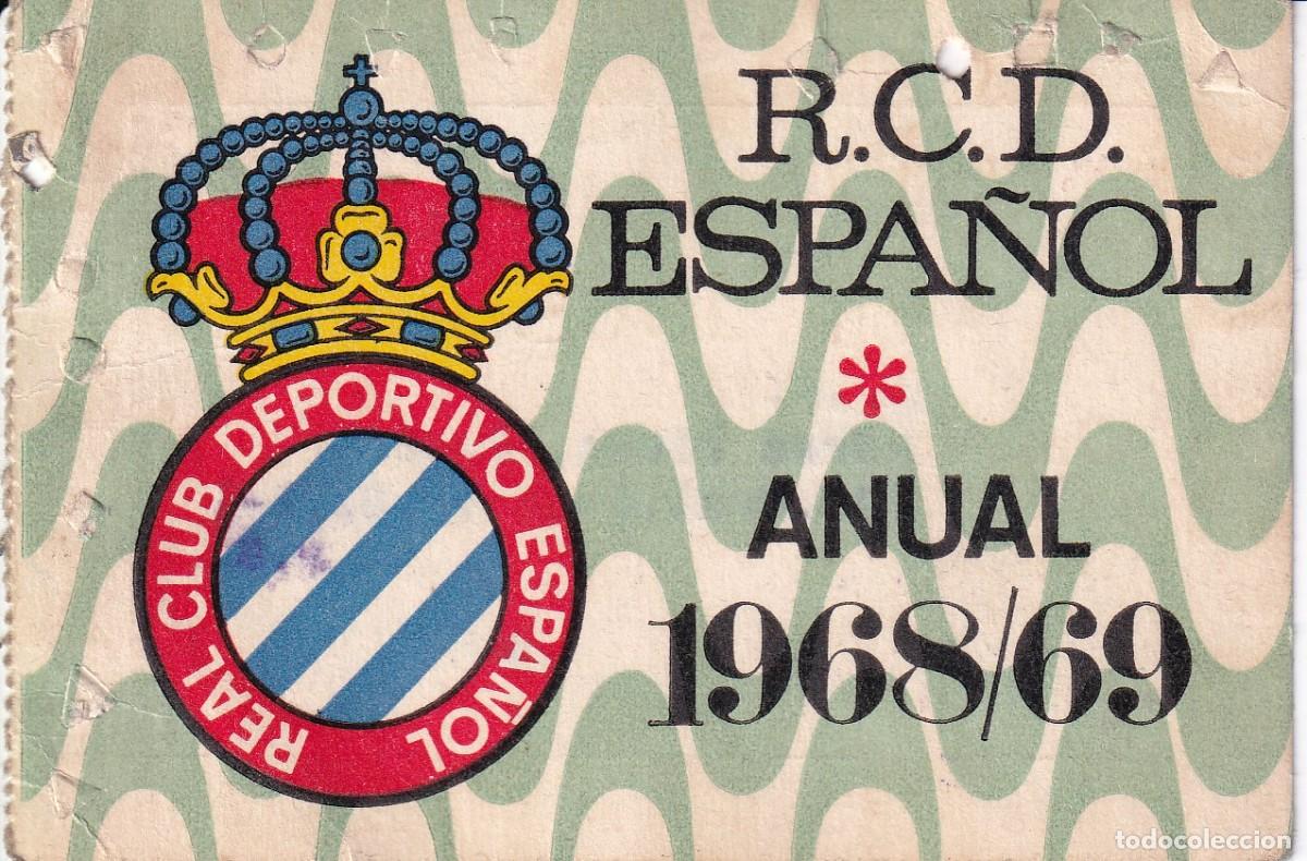 Sports collectibles: CARNET DE FUTBOL REAL CLUB DEPORTIVO ESPA&Ntilde;OL TEMPORADA 1968-1969 (ANUAL)