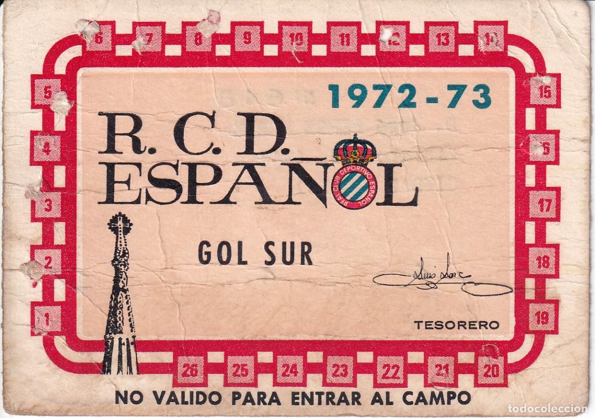 Sammelleidenschaft Sport: CARNET DE FUTBOL REAL CLUB DEPORTIVO ESPA&Ntilde;OL TEMPORADA 1972-1973 (GOL SUR)