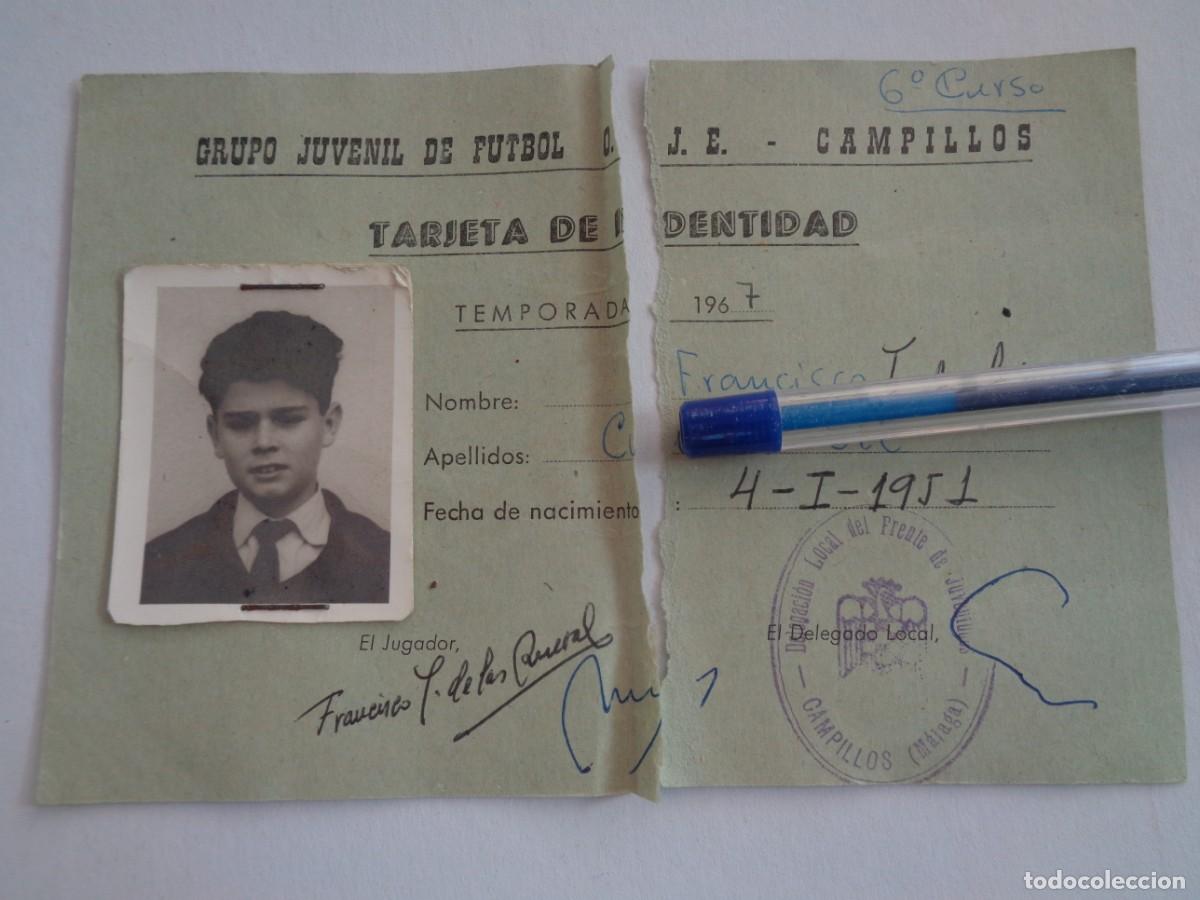 Sports collectibles: GRUP0 J. DE FUTBOL ORGANIZACION JUVENIL ESPA&Ntilde;OLA , OJE : CARNET TEMPORADA 1967. CAMPILLO ( MALAGA )