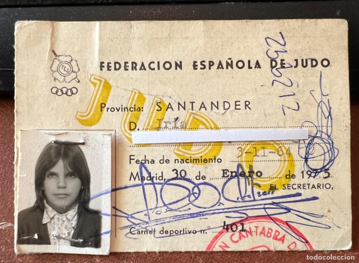 Sports collectibles: Carnet de la Federaci&oacute;n Espa&ntilde;ola de Judo - Santander - A&ntilde;o 1975