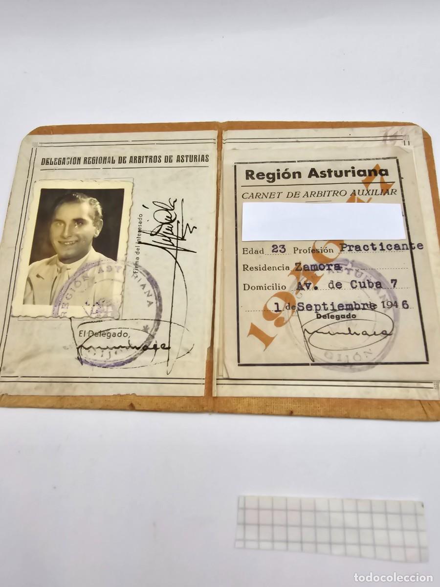 Sports collectibles: carnet &aacute;rbitro f&uacute;tbol regi&oacute;n asturiana a&ntilde;o 1946 1947 gijon Oviedo avil&eacute;s