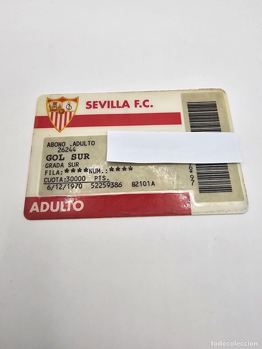 Sports collectibles: carnet socio abonado pase f&uacute;tbol Sevilla f c club 1996 1997