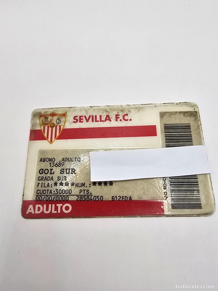 Sports collectibles: carnet socio abonado pase f&uacute;tbol Sevilla f c club 1996 1997 adulto