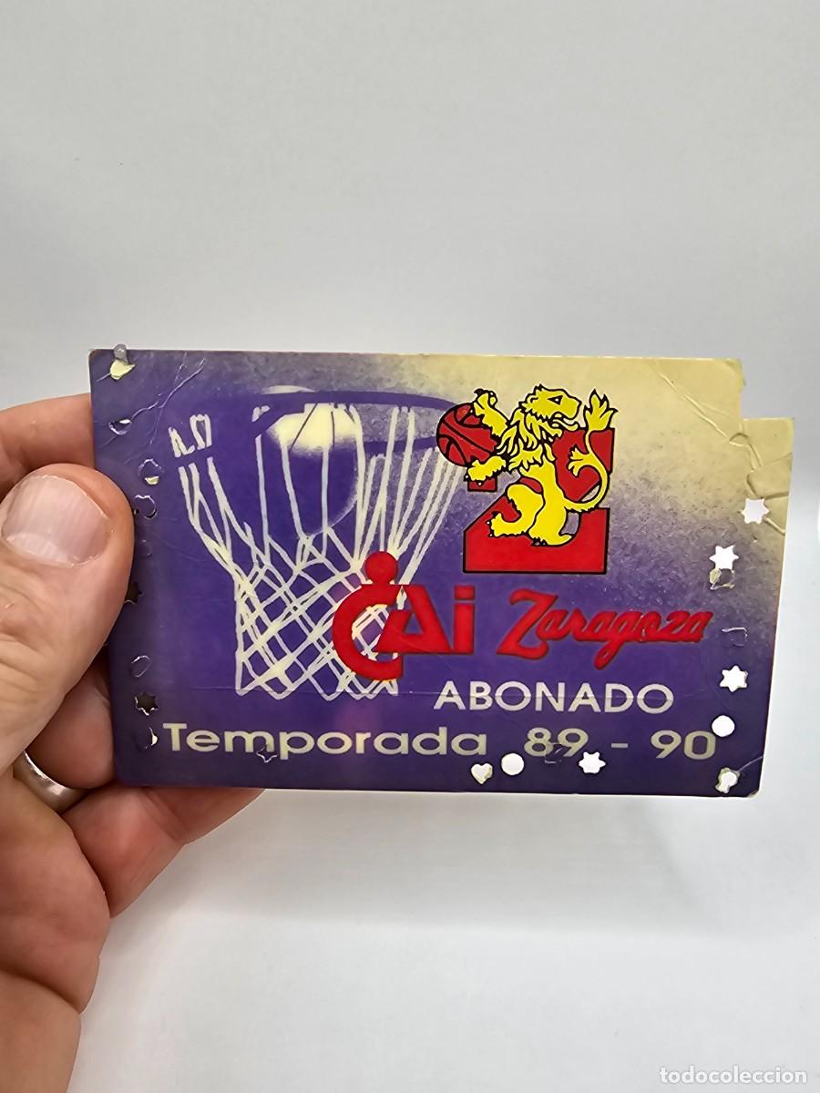 Sports collectibles: carnet socio abonado pase baloncesto ca&iacute; zaragoza 1989 1990