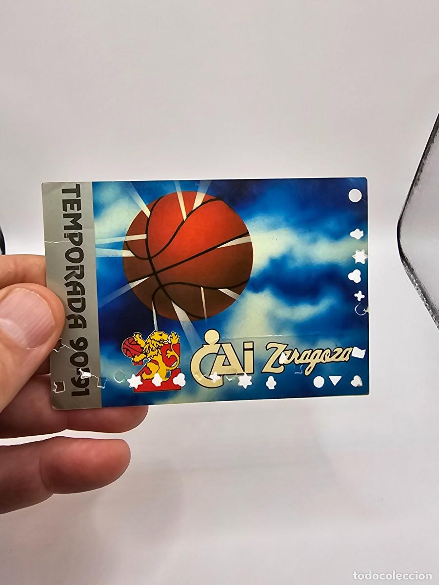 Sports collectibles: carnet socio abonado pase baloncesto ca&iacute; zaragoza 1990 1991