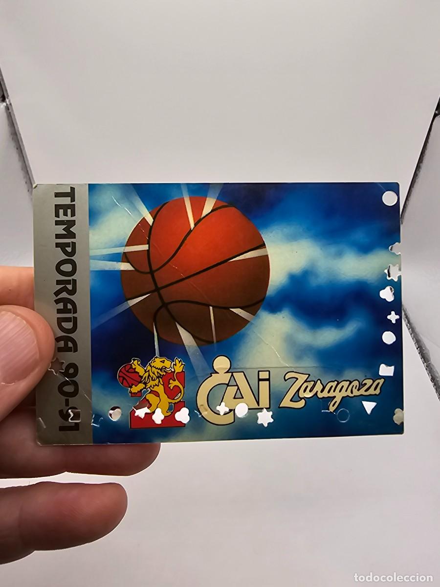 Sports collectibles: carnet socio abonado pase baloncesto ca&iacute; zaragoza 1990 1991