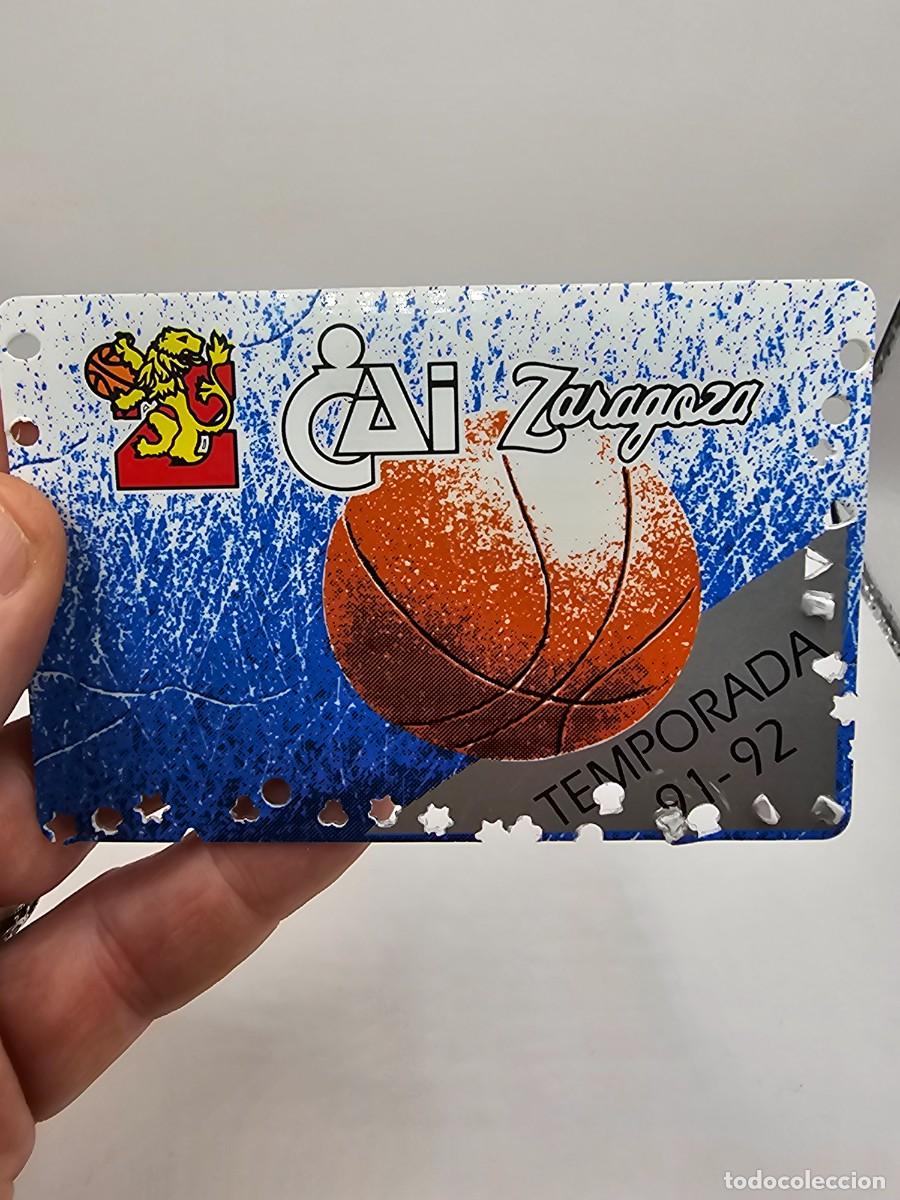 Sports collectibles: carnet socio abonado pase baloncesto ca&iacute; zaragoza 1991 1992