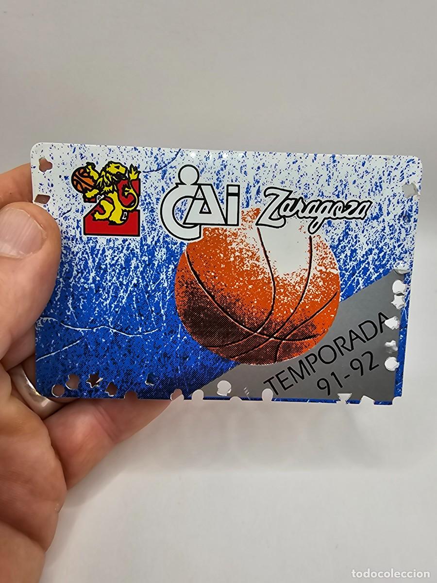Sports collectibles: carnet socio abonado pase baloncesto ca&iacute; zaragoza 1991 1992