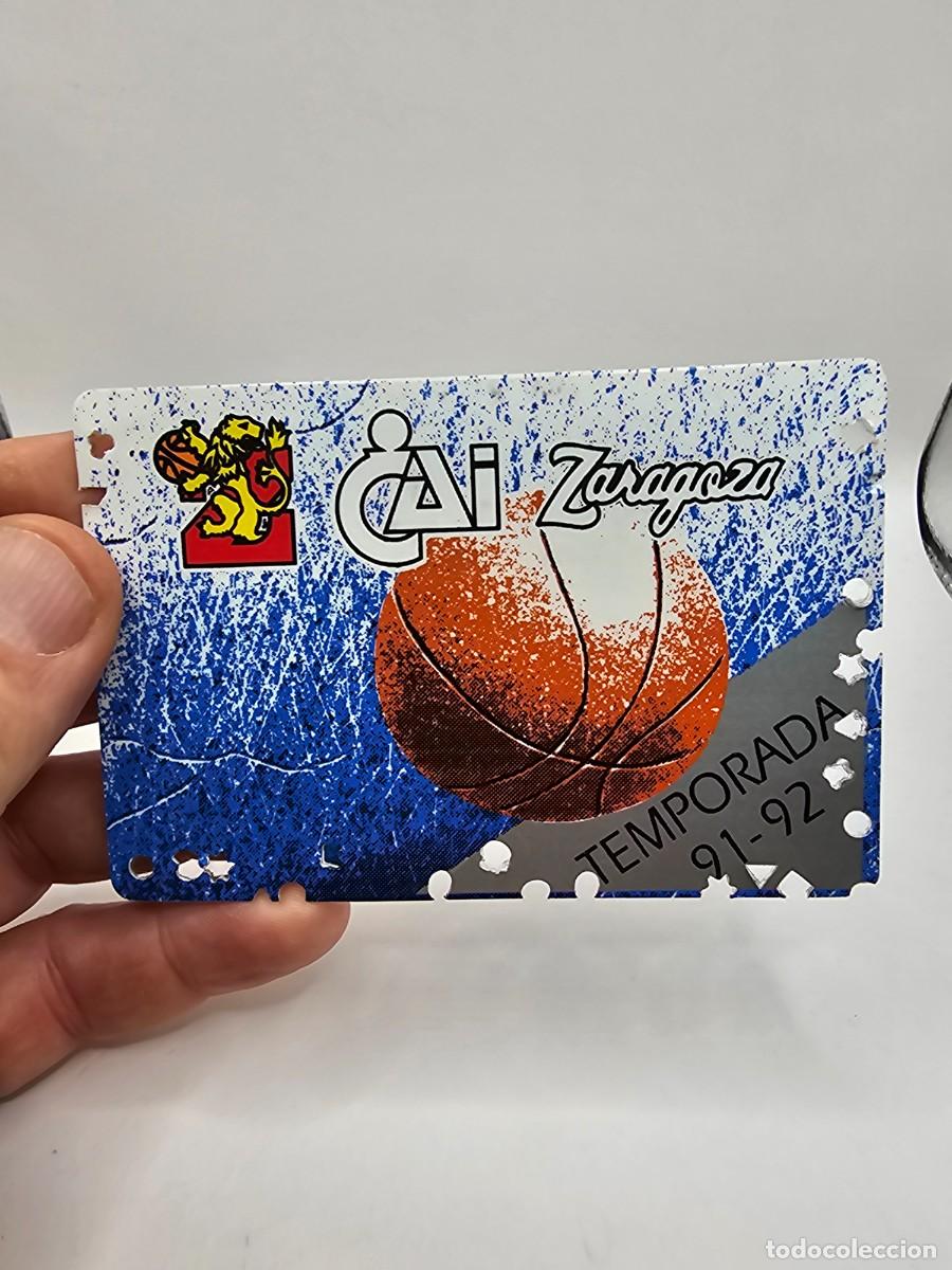 Sports collectibles: carnet socio abonado pase baloncesto ca&iacute; zaragoza 1991 1992