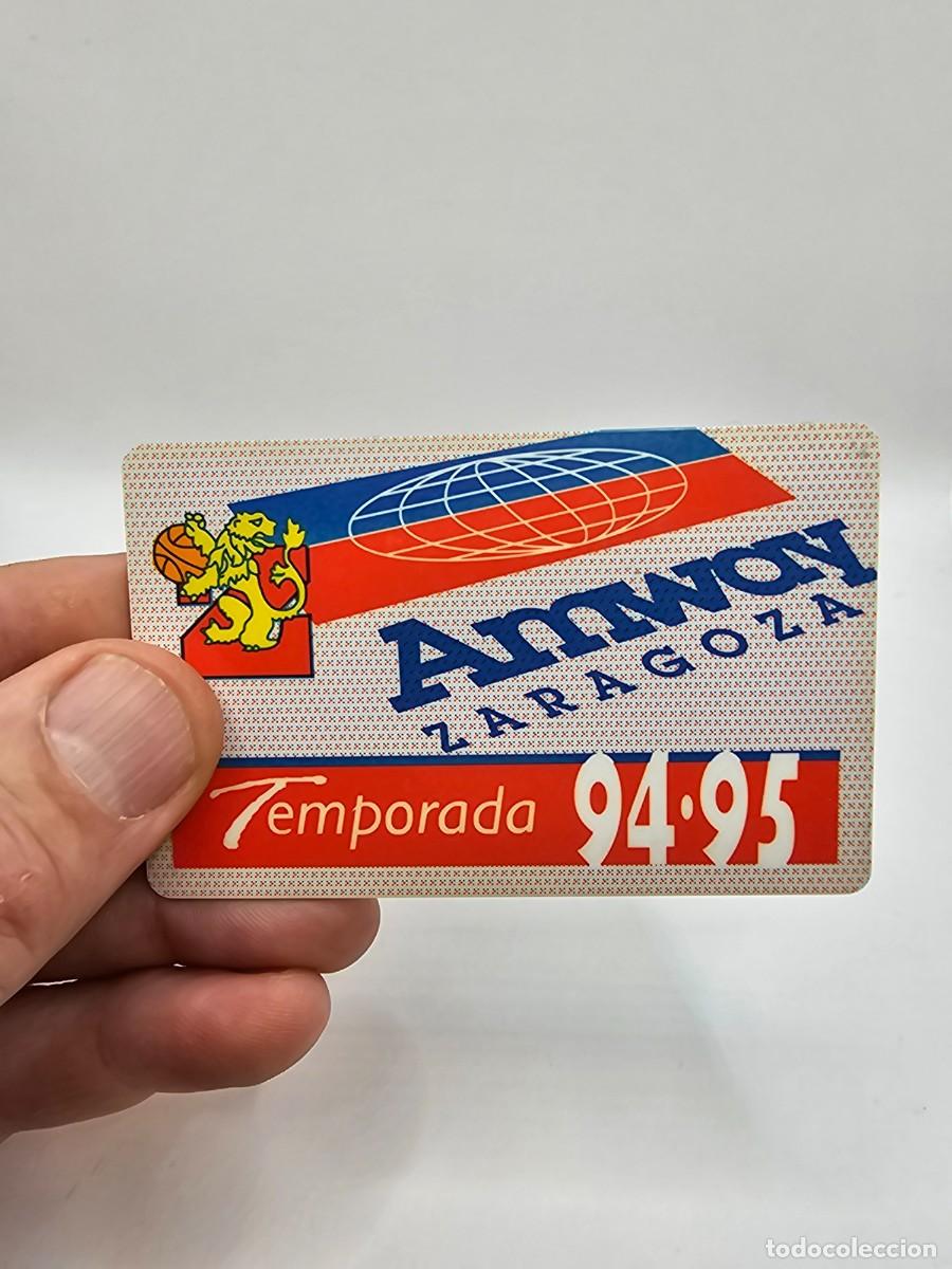 Sports collectibles: carnet socio abonado pase baloncesto amway zaragoza 1994 1995