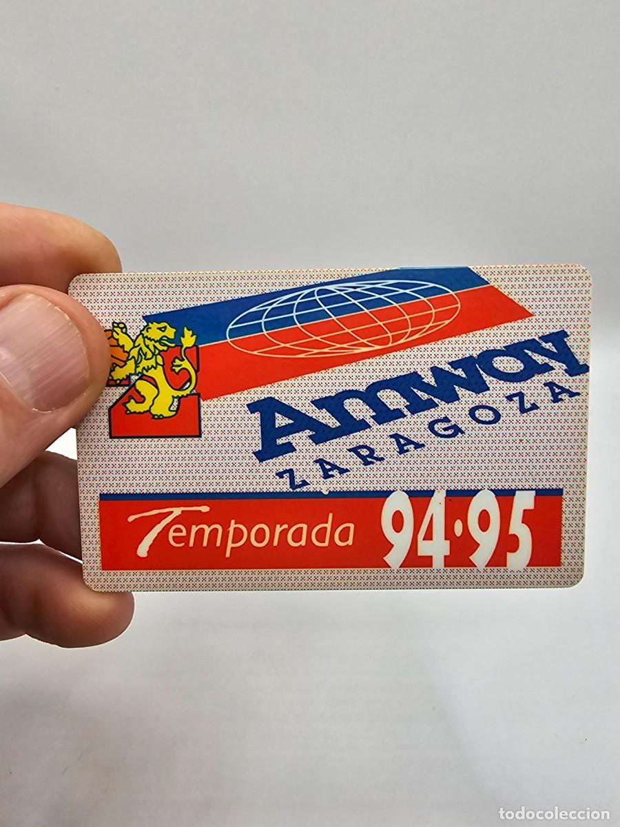 Sports collectibles: carnet socio abonado pase baloncesto amway zaragoza 1994 1995