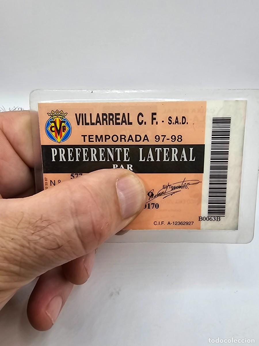 Sports collectibles: carnet pase abonado f&uacute;tbol Villarreal club 97 98