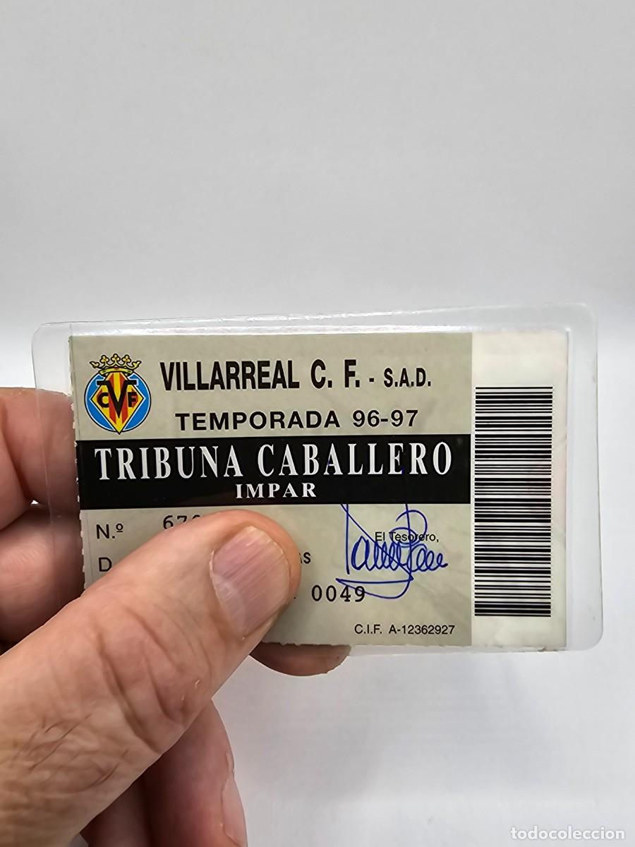 Sports collectibles: carnet pase abonado f&uacute;tbol Villarreal club 96 97