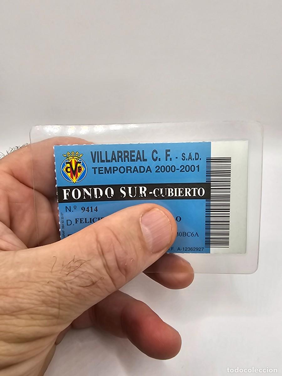 Sports collectibles: carnet pase abonado f&uacute;tbol Villarreal club 2000 2001