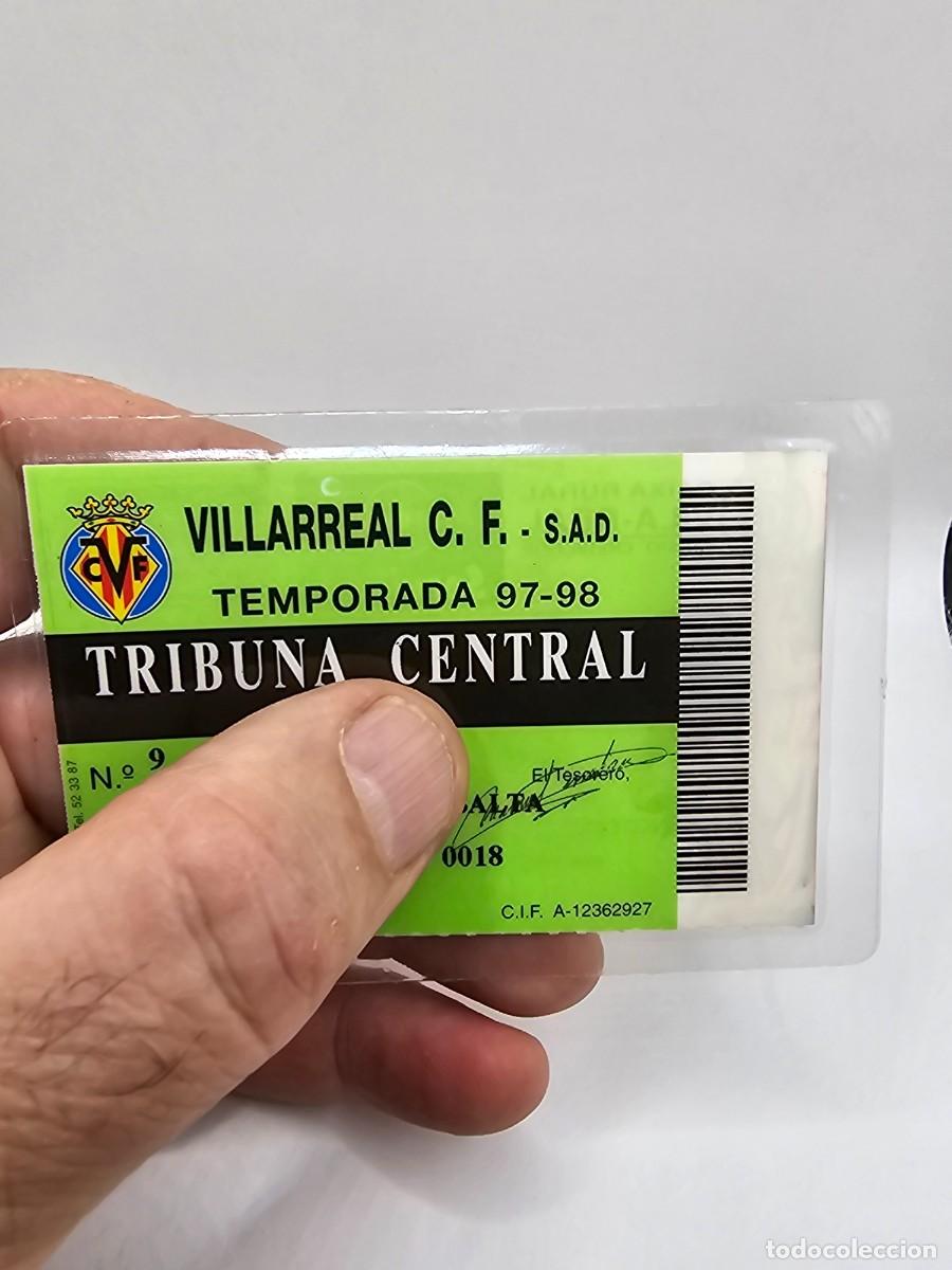 Sports collectibles: carnet pase abonado f&uacute;tbol Villarreal club 97 98