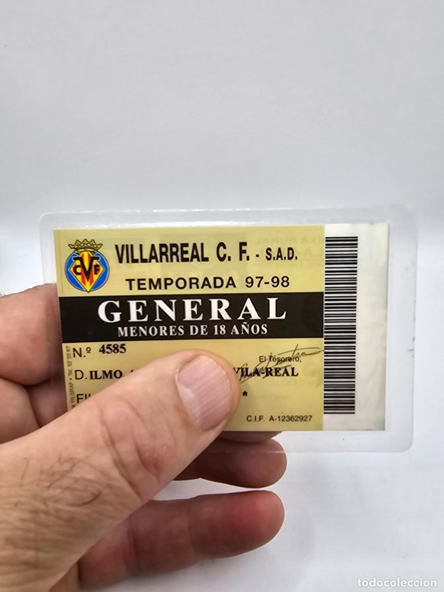 Sports collectibles: carnet pase abonado f&uacute;tbol Villarreal club 97 98 general