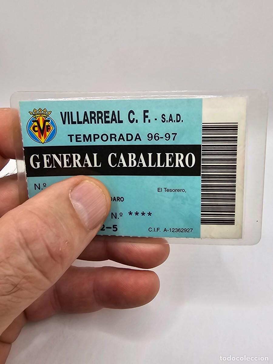 Sports collectibles: carnet pase abonado f&uacute;tbol Villarreal club 96 97 general caballero