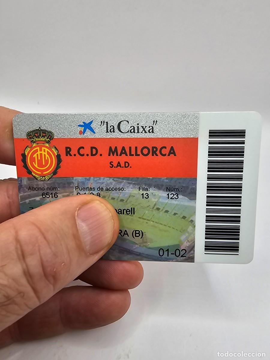 Sports collectibles: carnet pase abonado f&uacute;tbol r c d real club deportivo mallorca 2001 2002