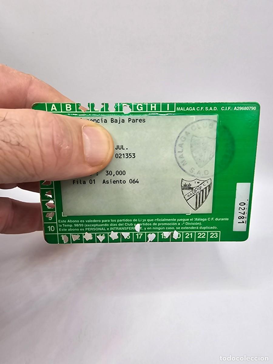 Sammelleidenschaft Sport: carnet pase abono f&uacute;tbol club M&aacute;laga 98 9