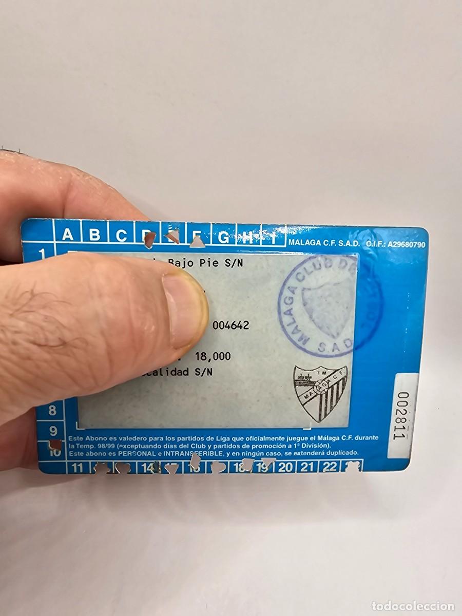 Sammelleidenschaft Sport: carnet pase abono f&uacute;tbol club M&aacute;laga 98 9