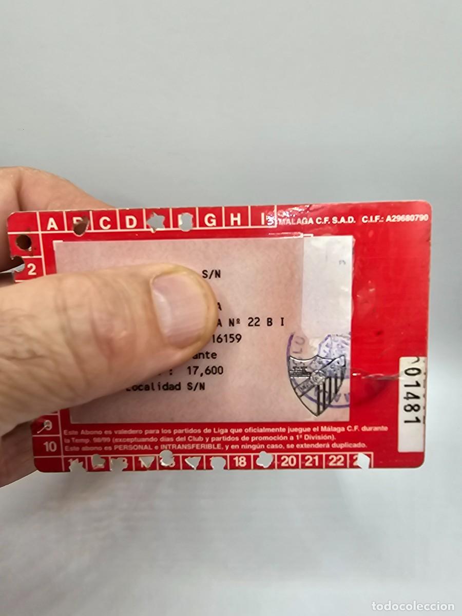 Sammelleidenschaft Sport: carnet pase abono f&uacute;tbol club M&aacute;laga 98 9