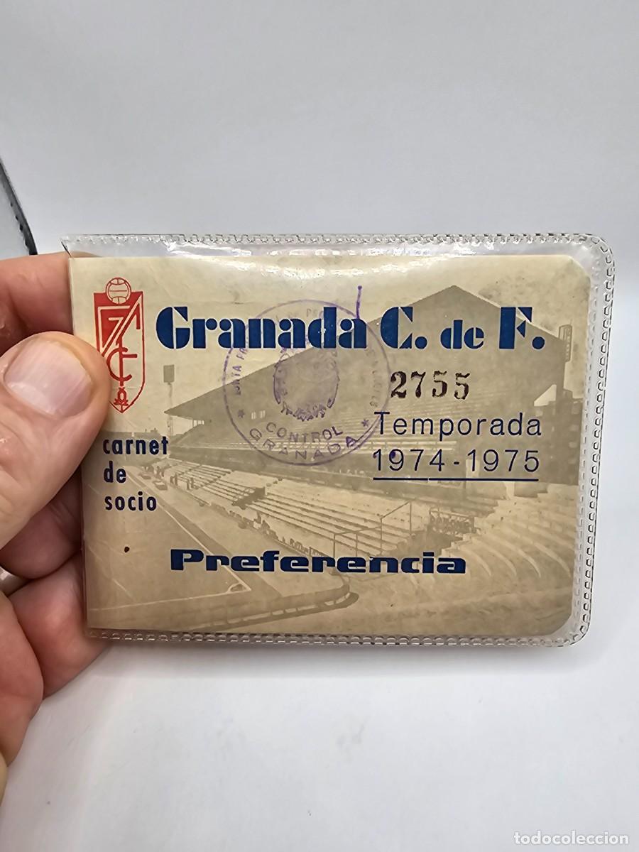 Sports collectibles: carnet pase abono f&uacute;tbol Granada club 1974 1975