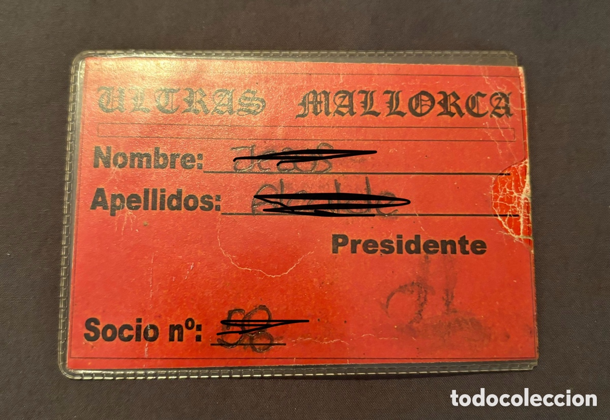 Coleccionismo deportivo: Carnet Ultras Mallorca - Foto 2