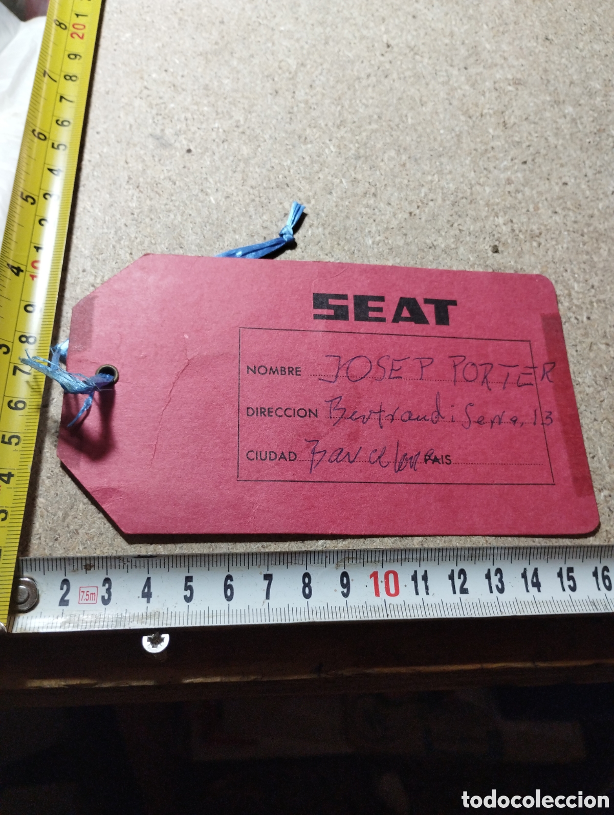 Sports collectibles: Pase de prensa de la SEAT a&ntilde;os 80