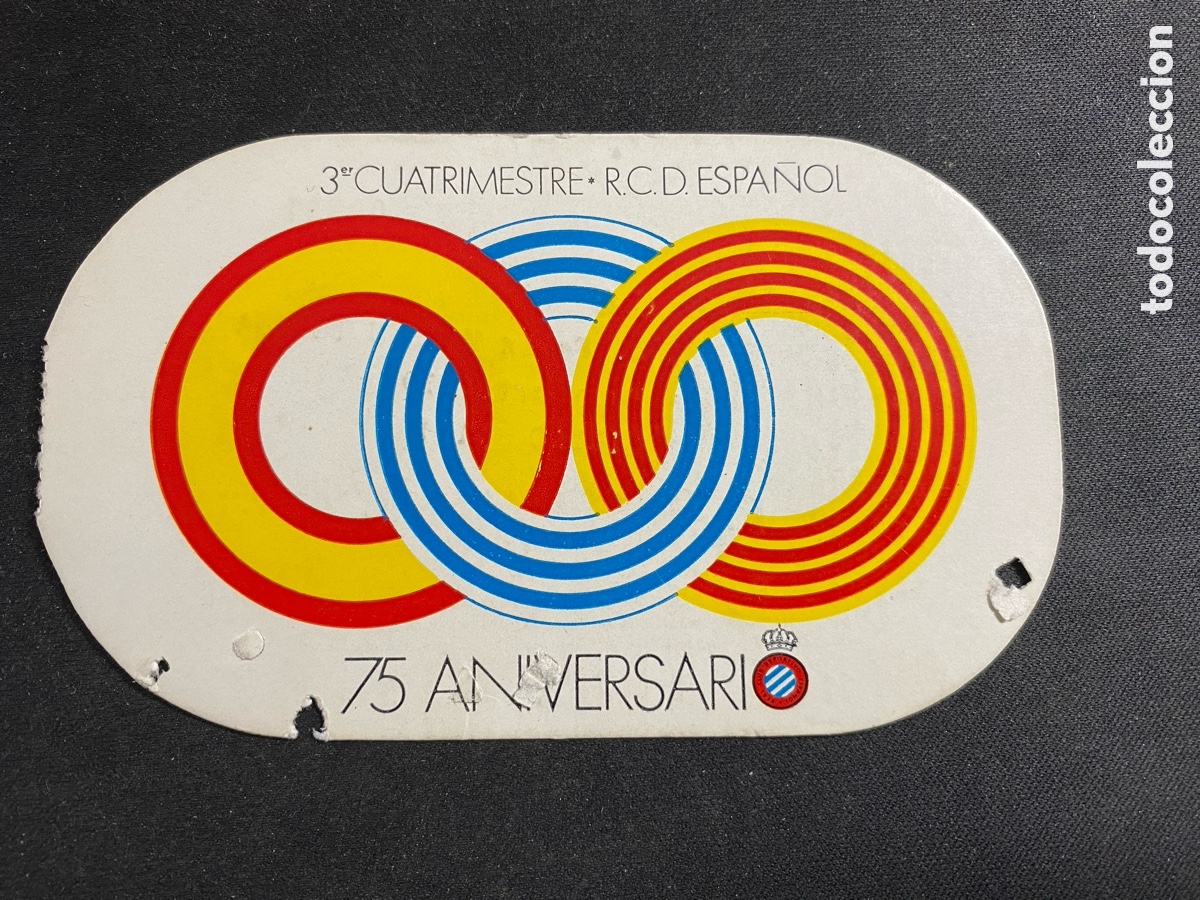 Sports collectibles: Carnet 75 aniversario,Rcd.Espa&ntilde;ol