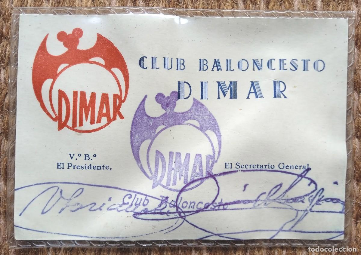 Sports collectibles: CLUB BALONCESTO DIMAR - VALENCIA - PASE DE TEMPORADA