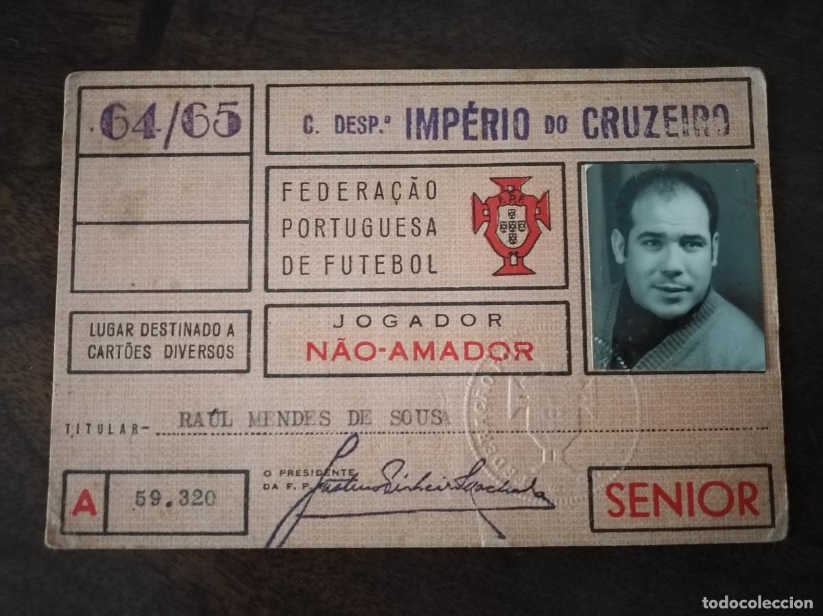 Sports collectibles: Carnet de Jugador del Imperio do Cruzeiro, Portugal. Temporada 64/65.