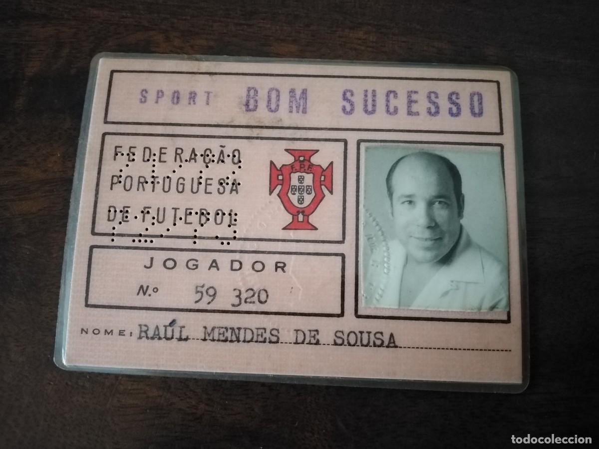 Sports collectibles: Carnet Jugador Bom Sucesso, Portugal. Federaci&oacute;n portuguesa de f&uacute;tbol. 71/72